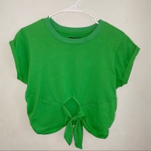 Urban Outfitters Cropped Tie Shirt